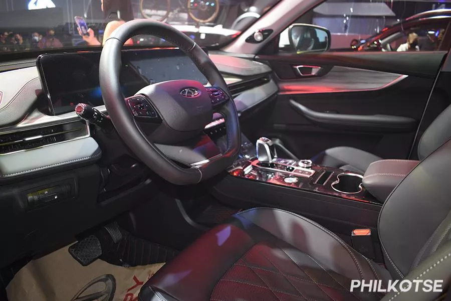 A picture of the Tiggo 8 Pro PHEV's interior at the 2022 MIAS