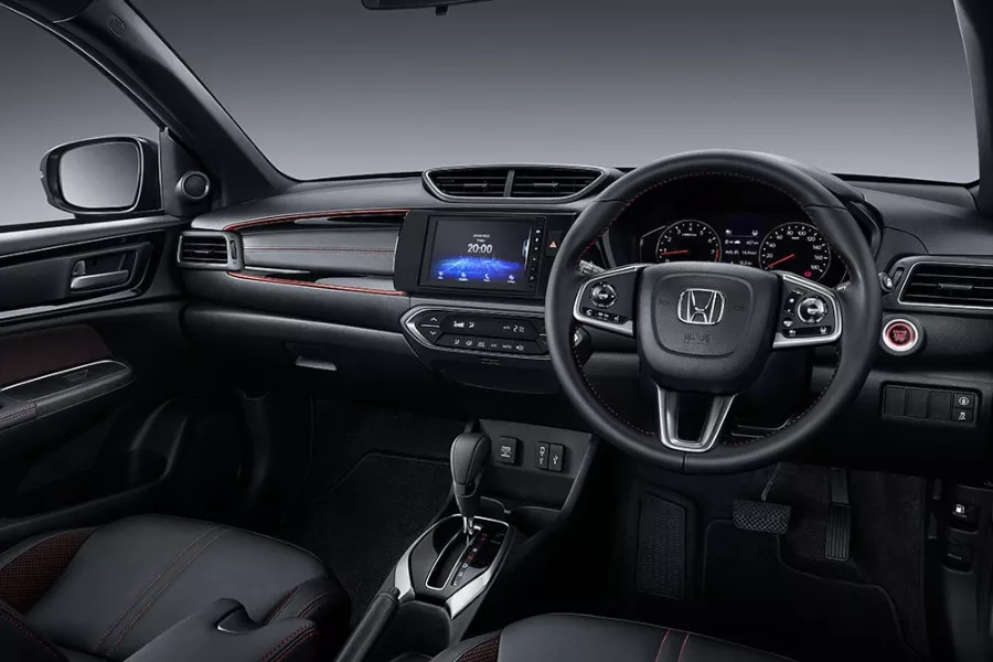A picture of the Honda WR-V's cockpit
