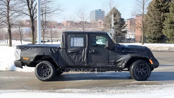 Jeep Wrangler-based pickup truck side view