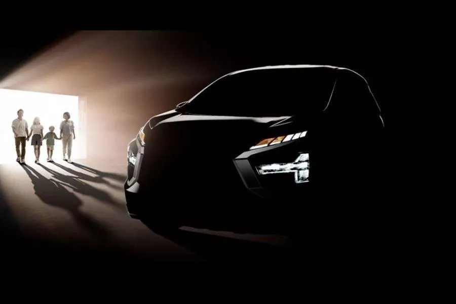 A teaser photo released by Mitsubishi for the 2022 Xpander