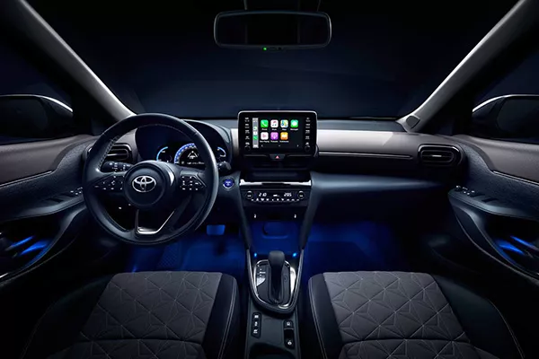 A picture of the Toyota Yaris cross' interior