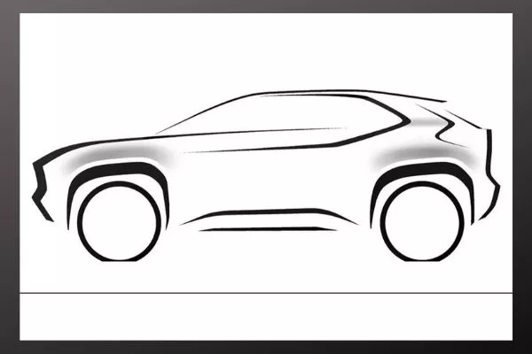 A sketch of the Yaris crossover design