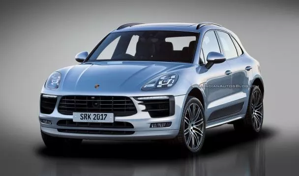 Rendering of the 2018 Porsche Macan facelift 