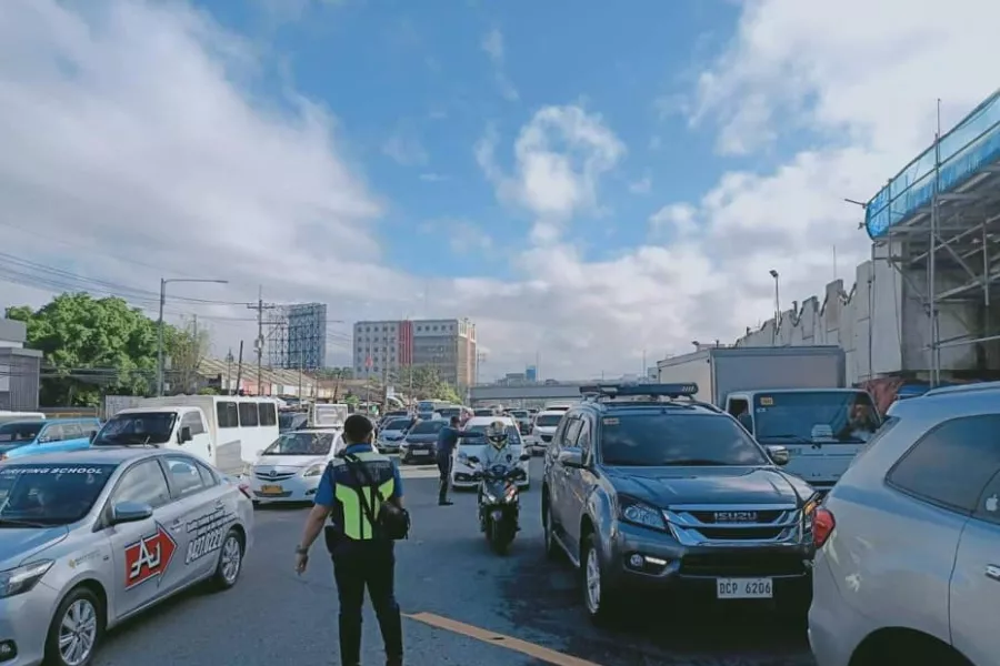A picture of enforcers managing the traffic on Commonwealth Avenue