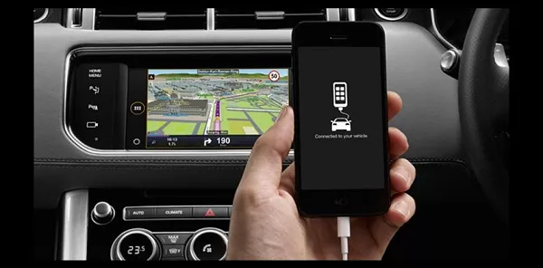 phone connected to the infotainment system