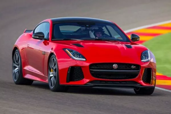 Jaguar F type on the track