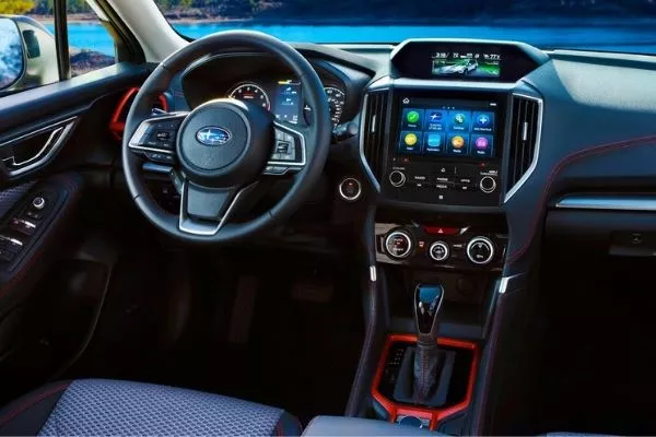 A picture of the Forester's interior