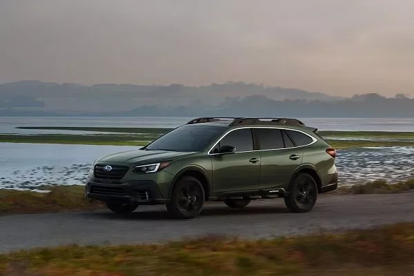 A picture of the Subaru Outback at the...outback.