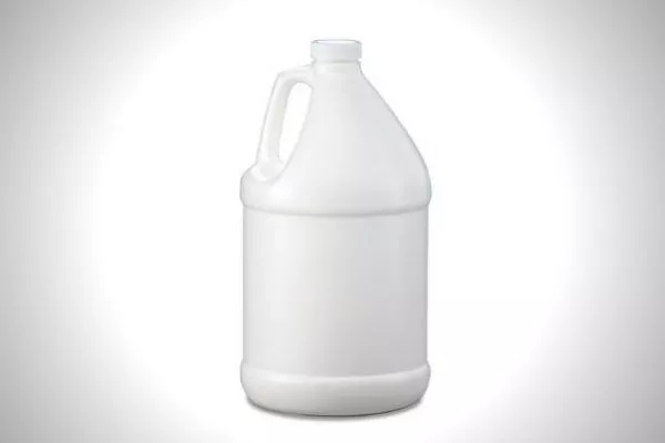 A picture of a white 1 gallon jug