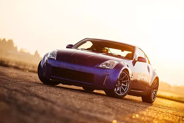 Nissan 350z in the sunset 