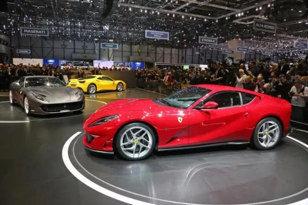 The Ferrari 812 Superfast was first introduced at Geneva Auto Show 2017 Ferrari 812 Superfast at Geneva Auto Show 2017
