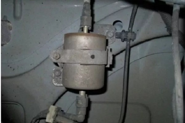 A fuel filter in a car