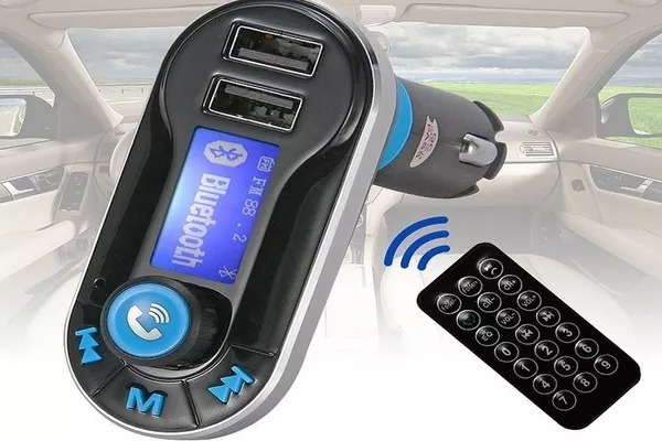 This wireless transmitter uses Bluetooth tech to make the digital aspects of your car ride more convenient 5 in 1 Bluetooth wireless transmitter