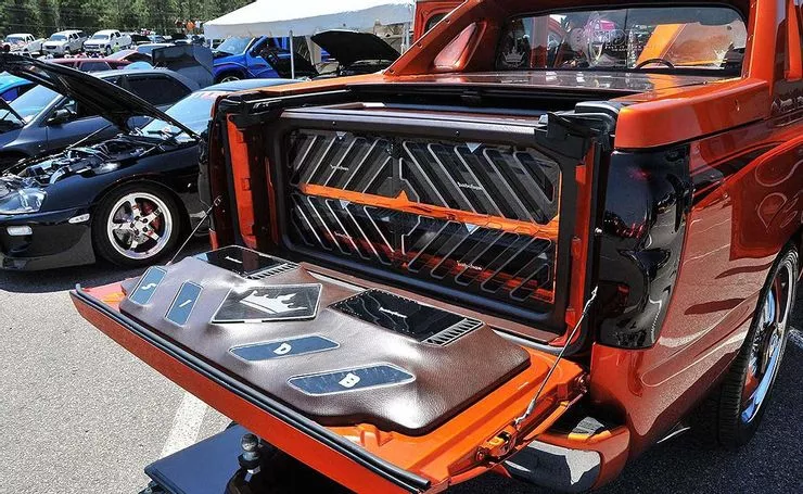  truck bed organizer idea: Music Cargo Bed