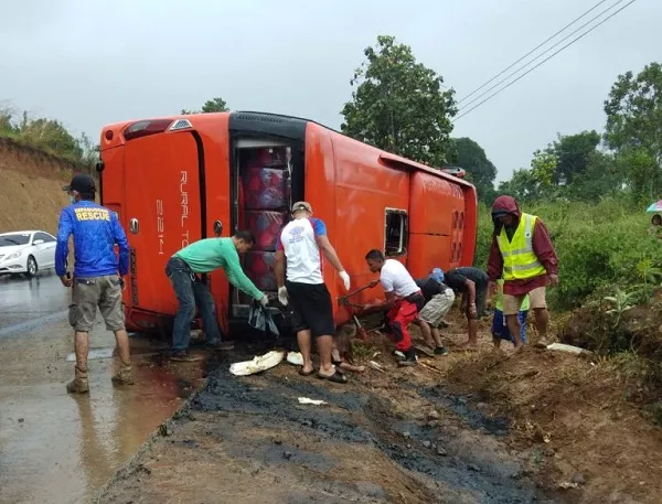 A picture of a road accident in Bukidnon