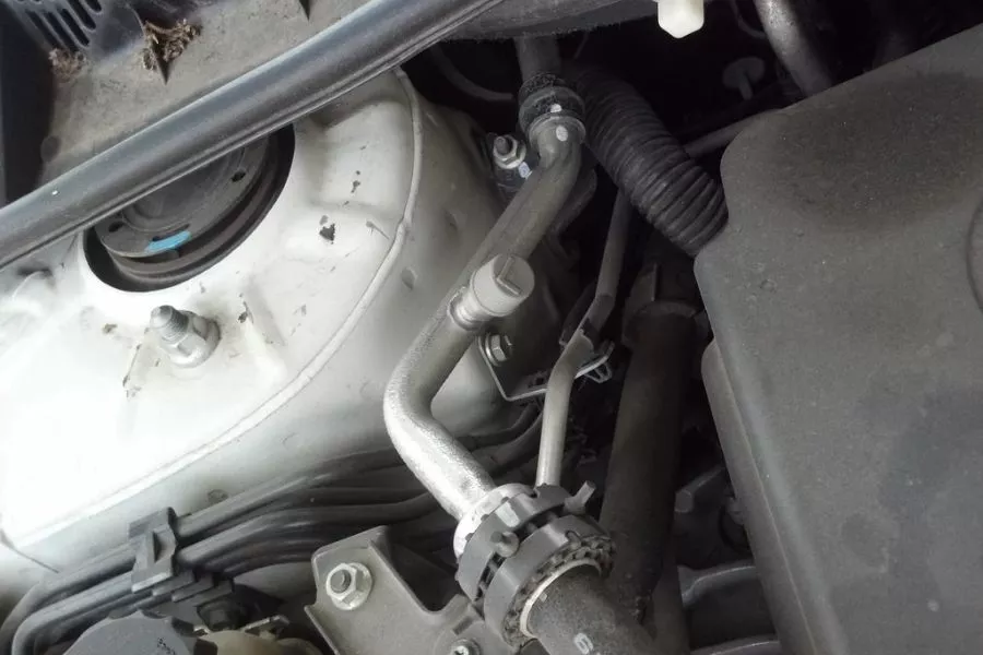 A low pressure port in a car