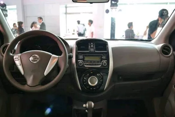 A Confused Interior Theme, Edgy yet Round? Nissan Almera dashboard area