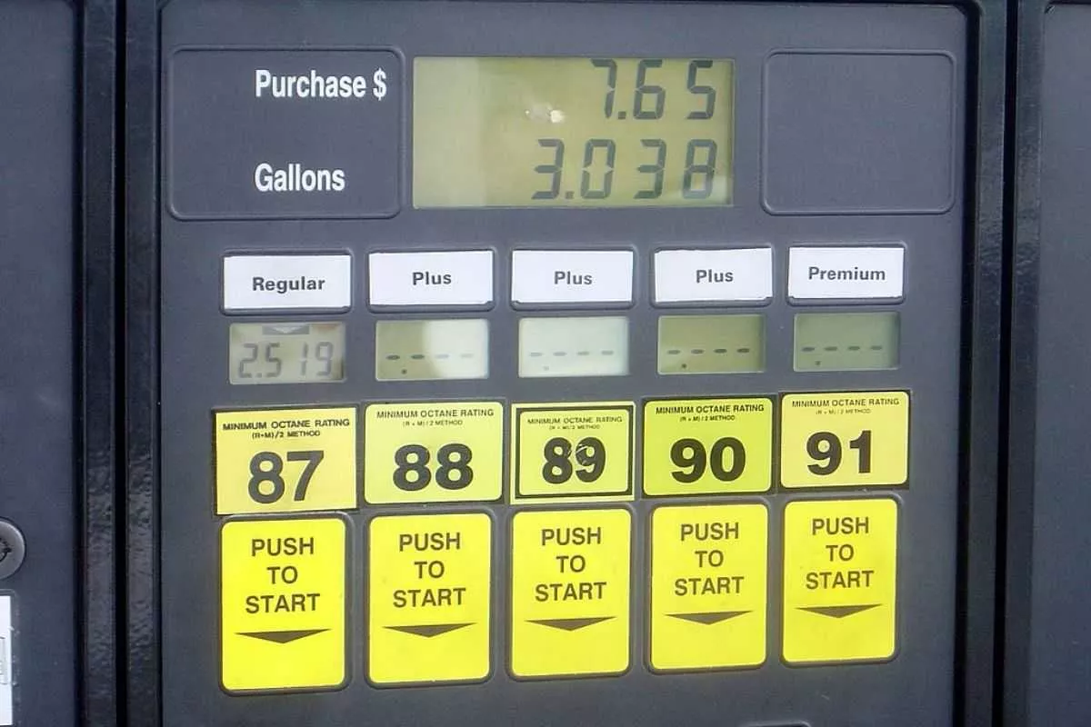 A picture of a fuel pump in the US