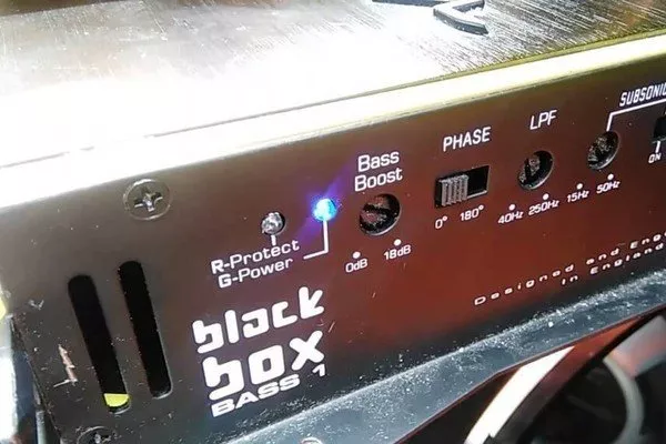 An amplifier on a car