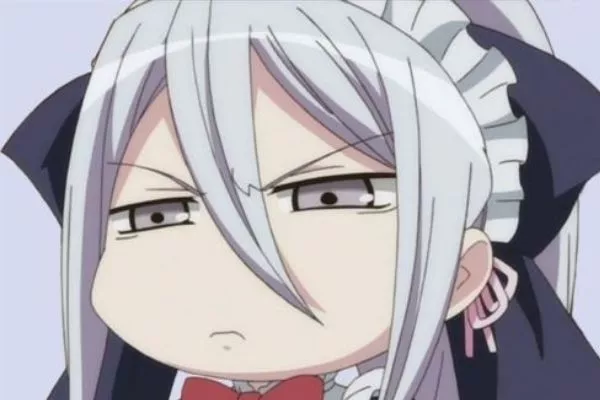 A picture of an angry anime girl