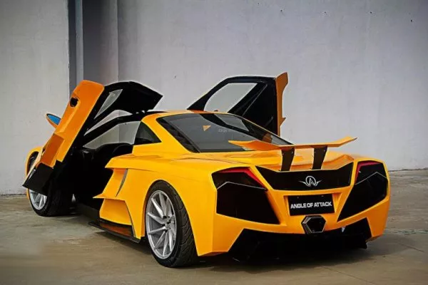 The Aurelio offers 18-inch ROTA wheels, a front and rear VR4, 2 doors and 2 seats for its owners and drivers The Aurelio super sports car