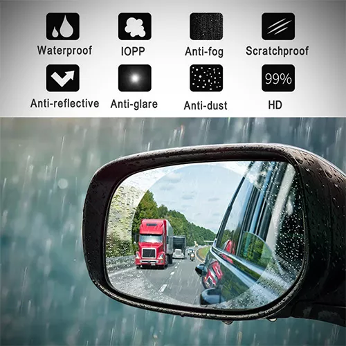 Anti-fog side mirror covers