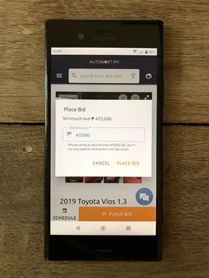 Bidding on your phone is much simpler (and less sweaty) bid interface on mobile