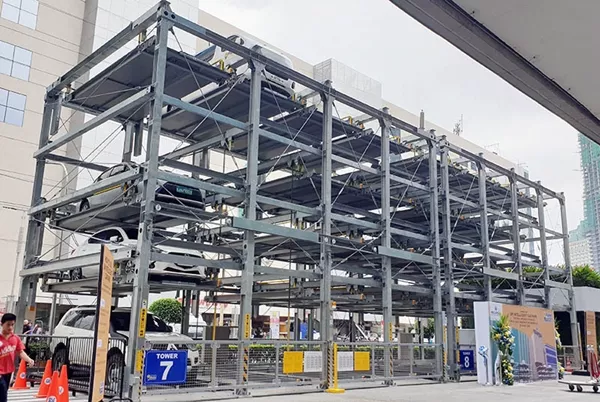 automated parking lot in SM megamall