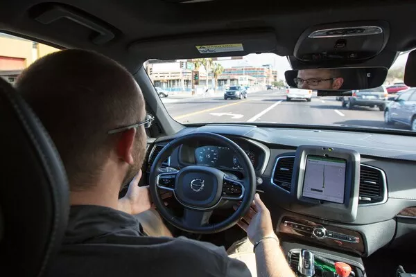 Man driving the car