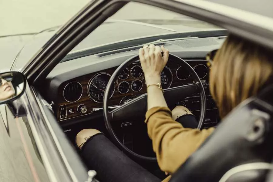 Woman in car 