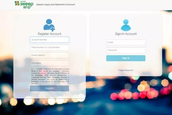 This is what it should like when you're checking your Autosweep balance on its website Autosweep balance check interface