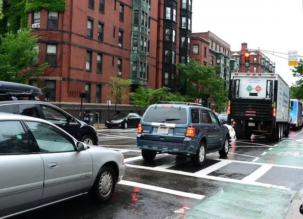 blocking the intersection