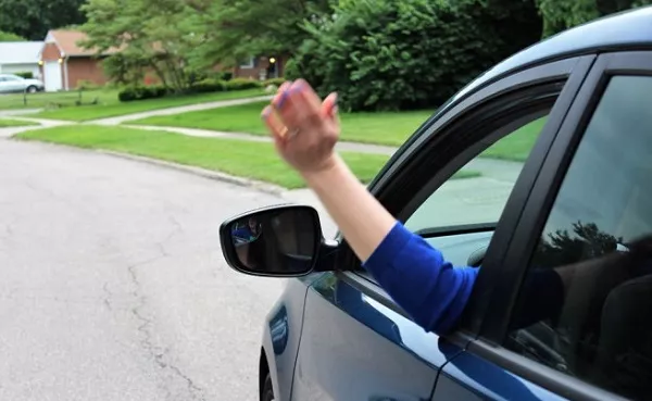 Admission to pass driving hand signs