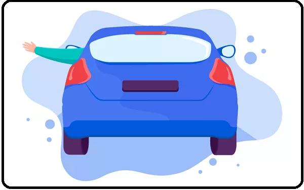 Left turn driving hand signs