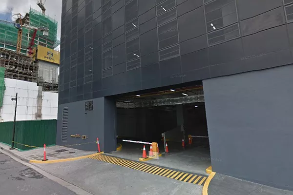 A picture of the BGCC's parking area entrance