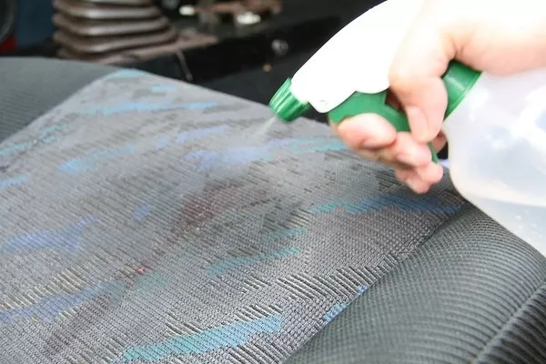 Spraying car upholstery 