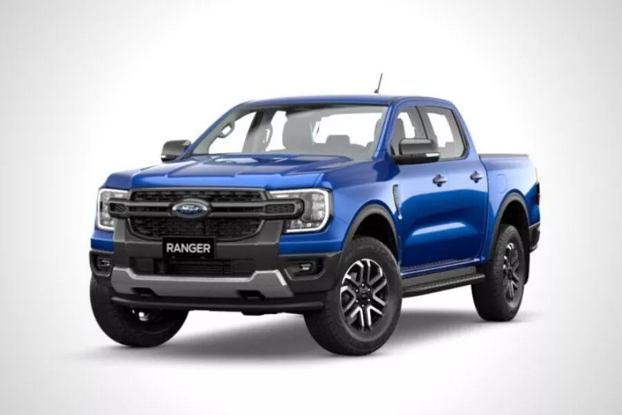 The 2023 Ford Ranger in Blue Lightning