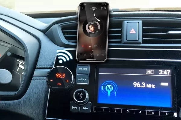 Phone in the car's dashboard 