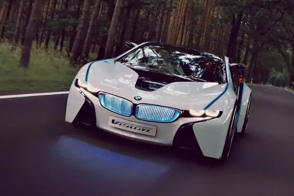 BMW i8 on the road