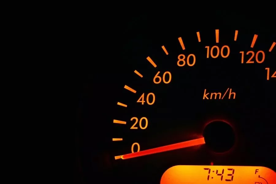 A car's instrument gauge