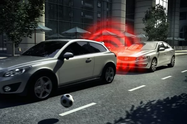 Two cars in the road