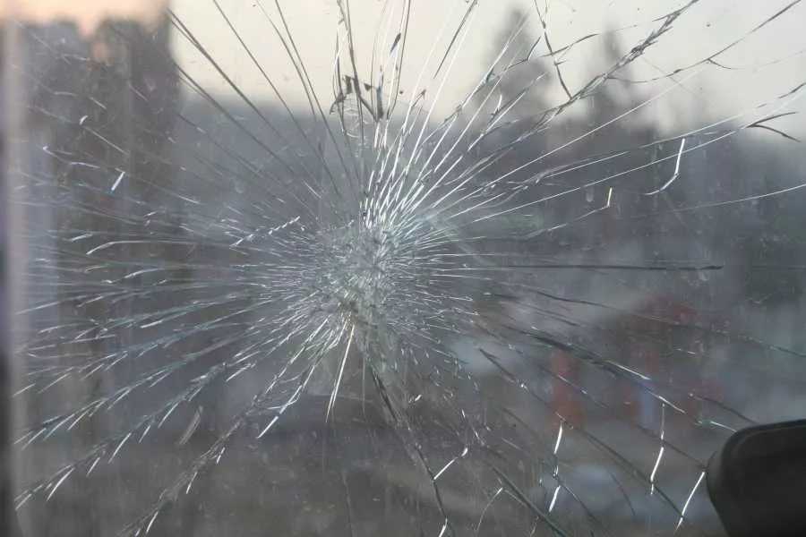 Cracked glass 