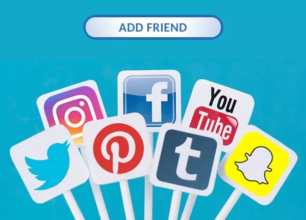 Add friend on social media