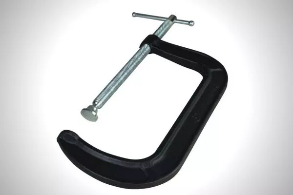 Here's what a c-clamp looks like A picture of a c-clamp