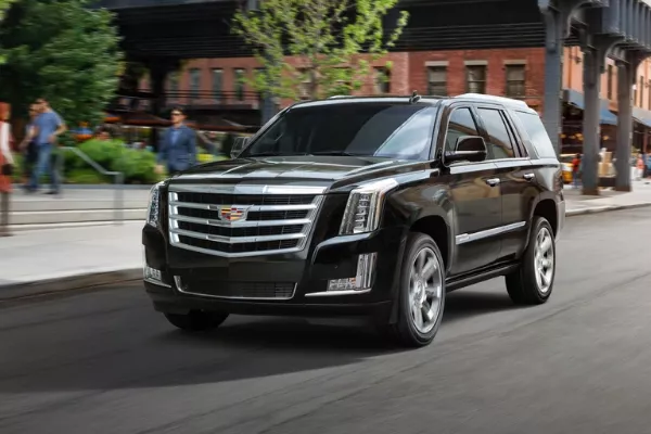 Cadillac Escalade on city drive