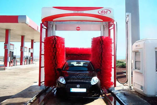 Car in automatic car wash