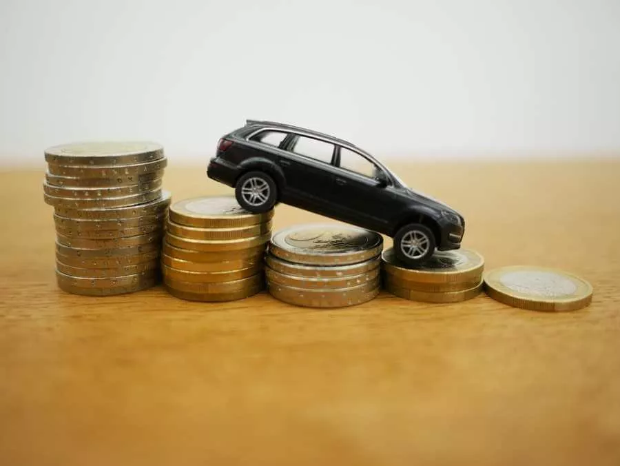 Car and coins