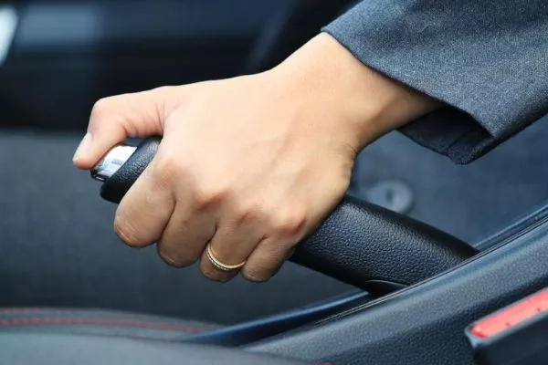 A picture of a handbrake.