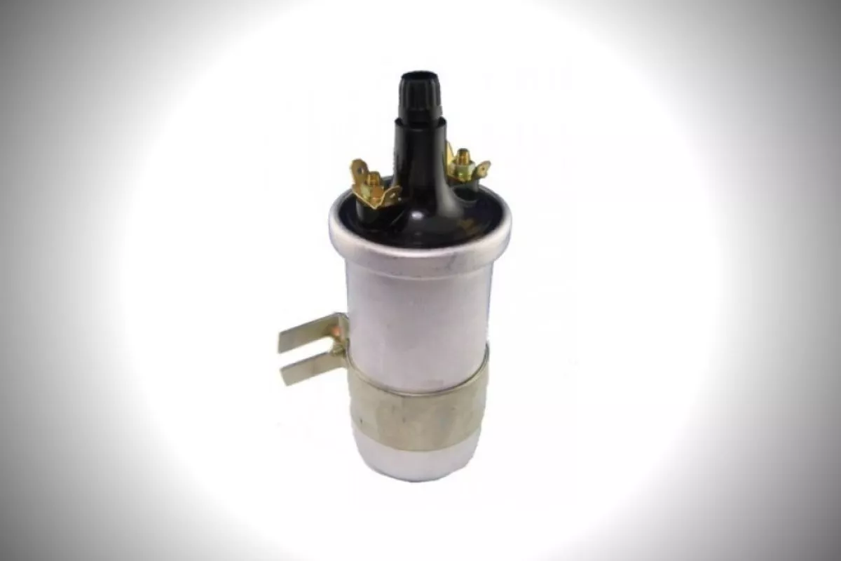 A picture of a car's ignition coil