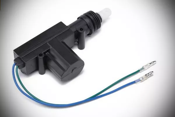 A picture of a car door locking actuator.